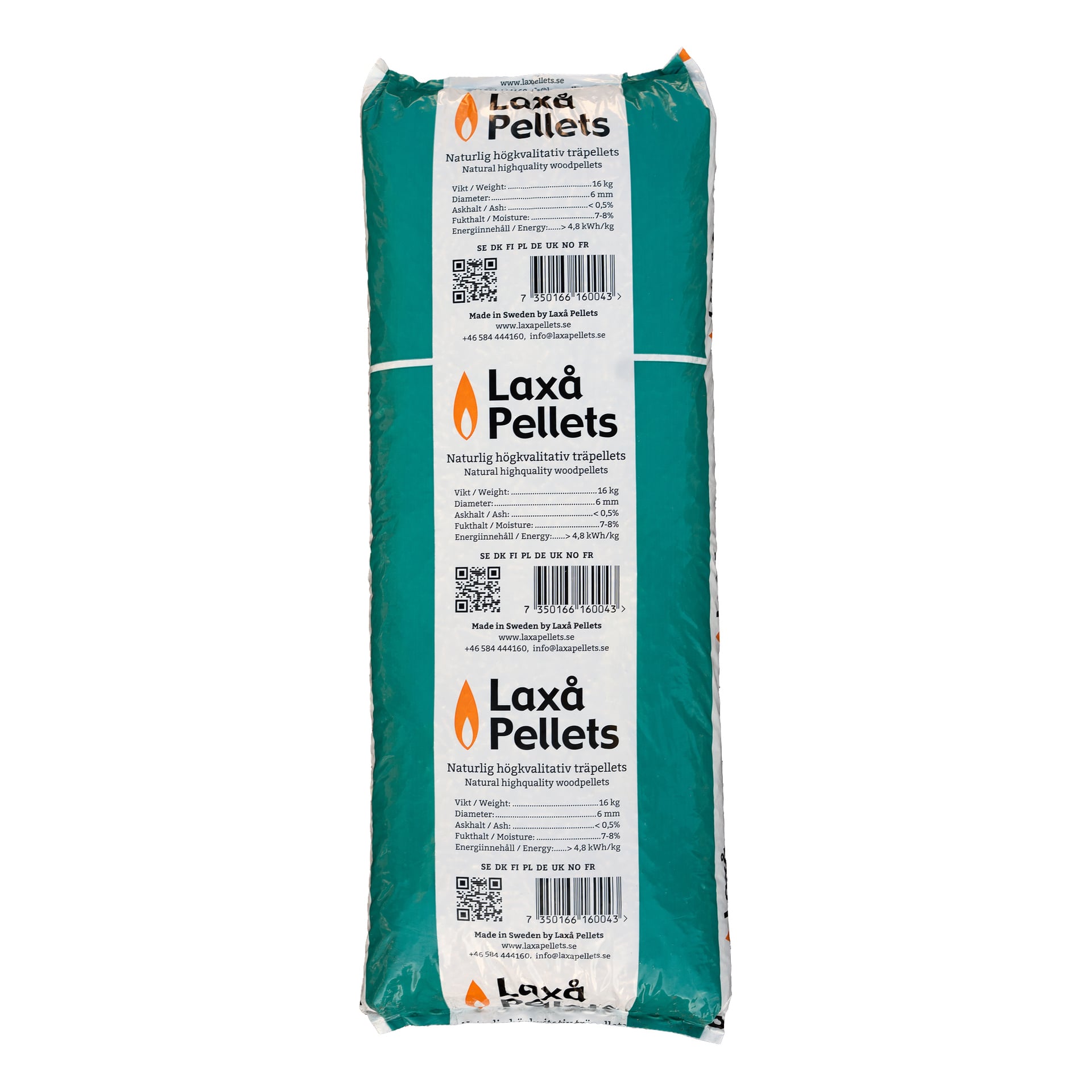 Laxå Pellets puupelletti 6mm 16kg - 52 säkkiä