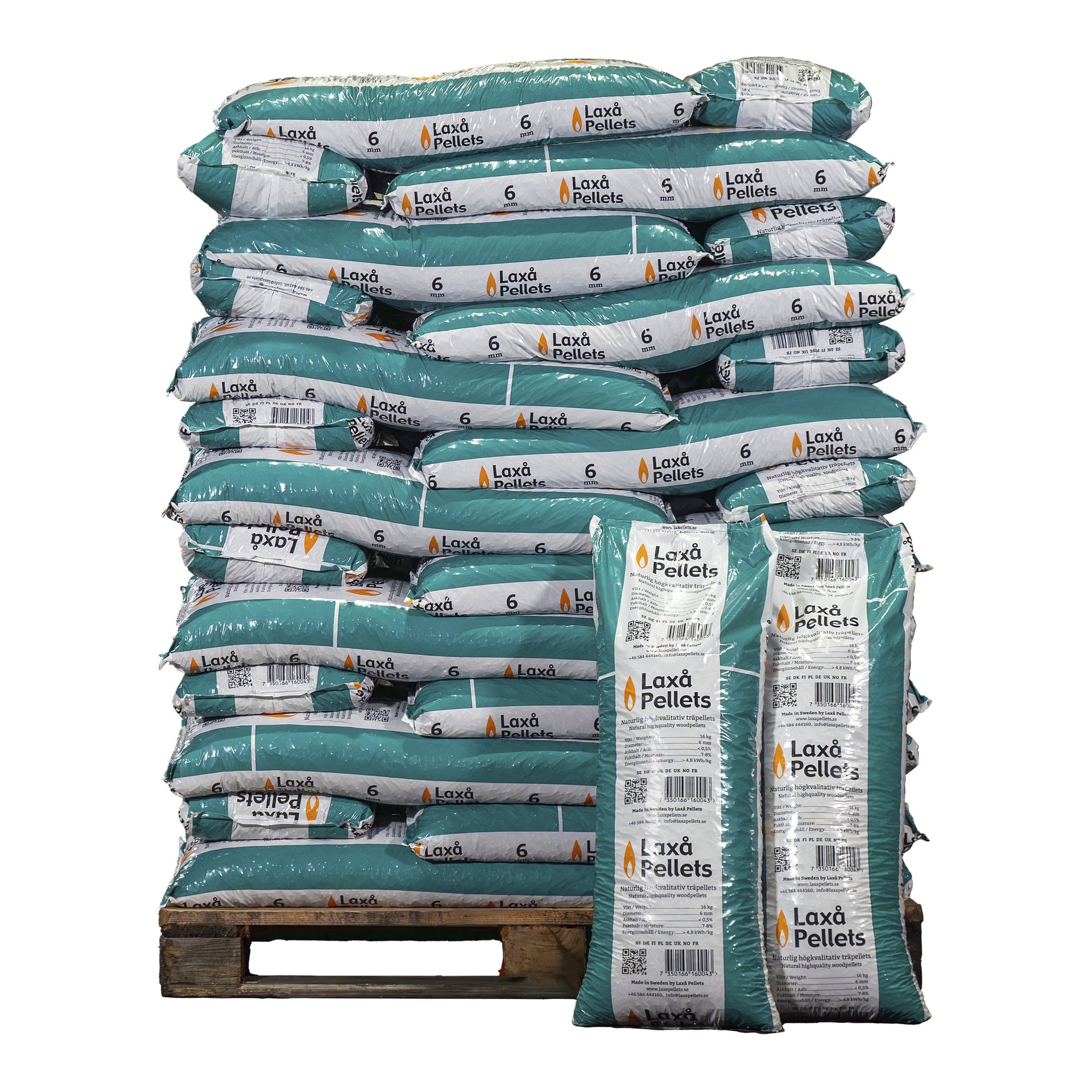 Laxå Pellets puupelletti 6mm 16kg - 52 säkkiä - Image 2