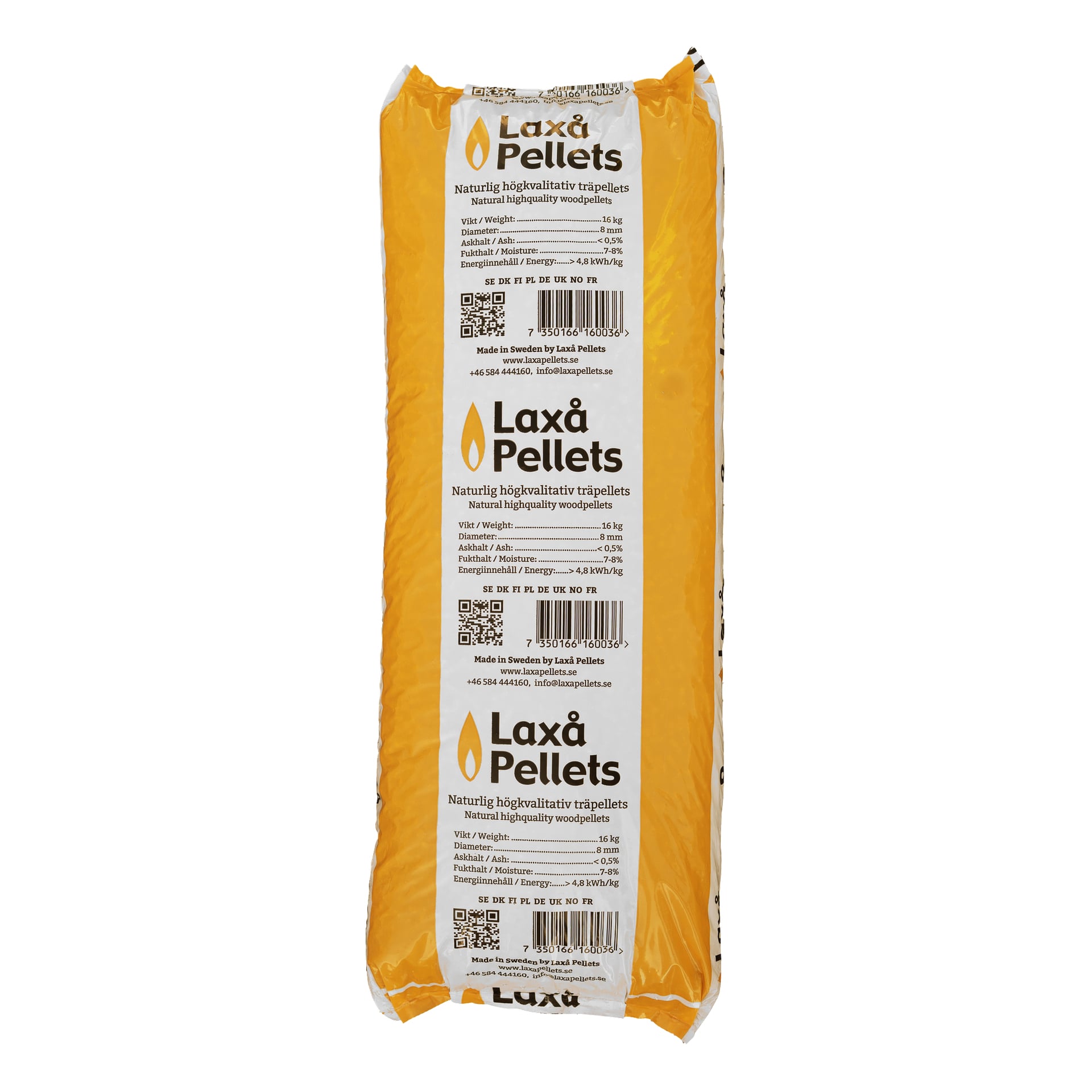 Laxå Pellets puupelletti 8mm 16kg - 52 säkkiä