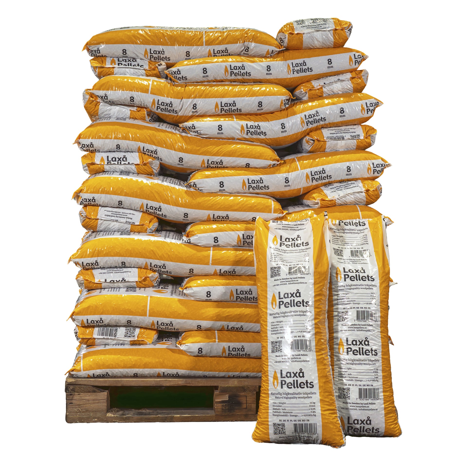 Laxå Pellets puupelletti 8mm 16kg - 52 säkkiä - Image 2